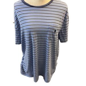 Ralph Lauren Navy Striped Short Sleeve Tee